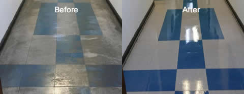 Before & After tile floor