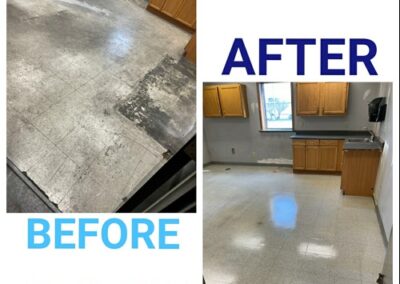 Before and after tile floor